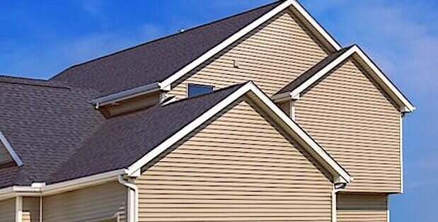 Beige siding at home