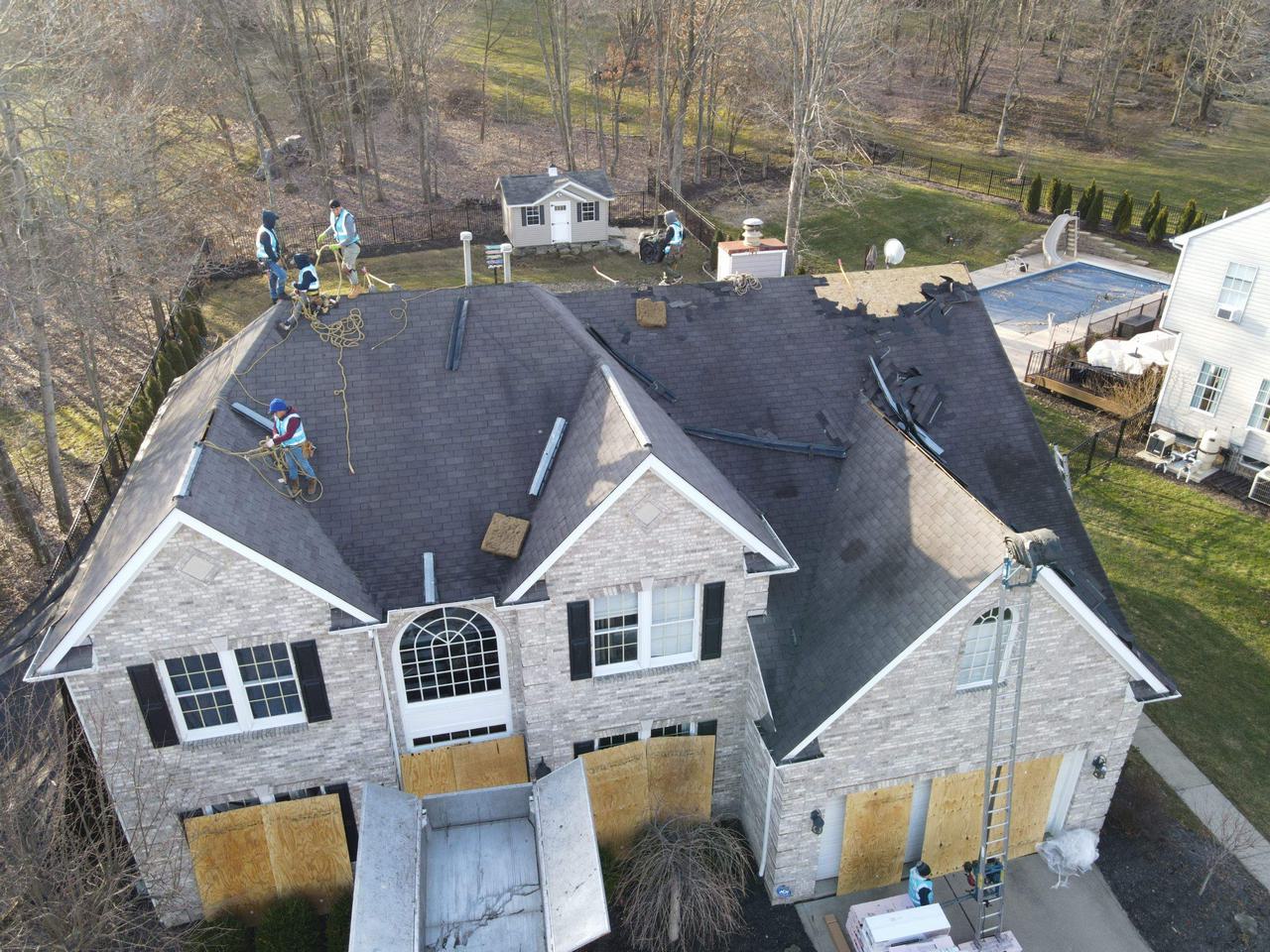 dismantling of the roof