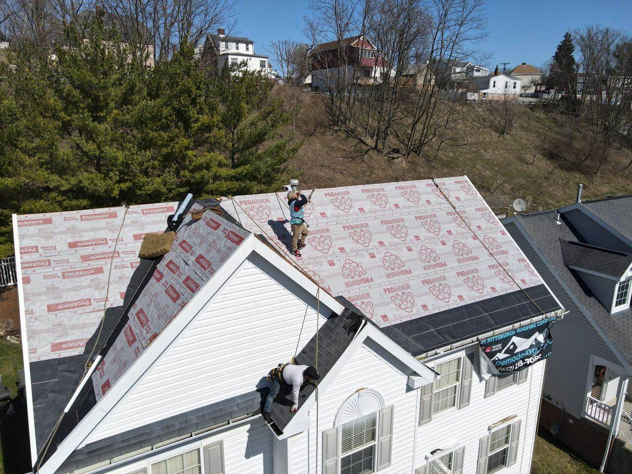 workers on the roof