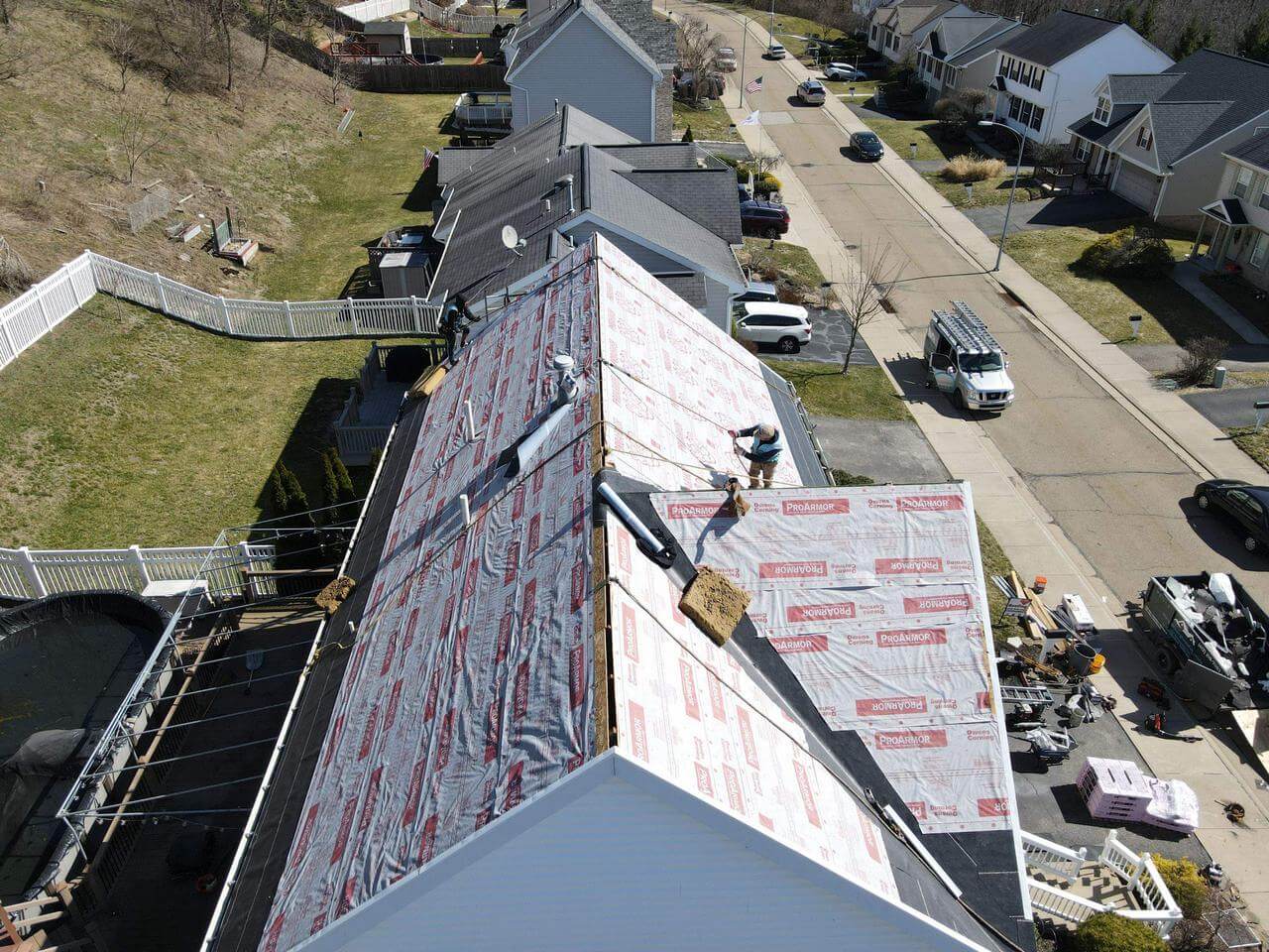 workers on the roof