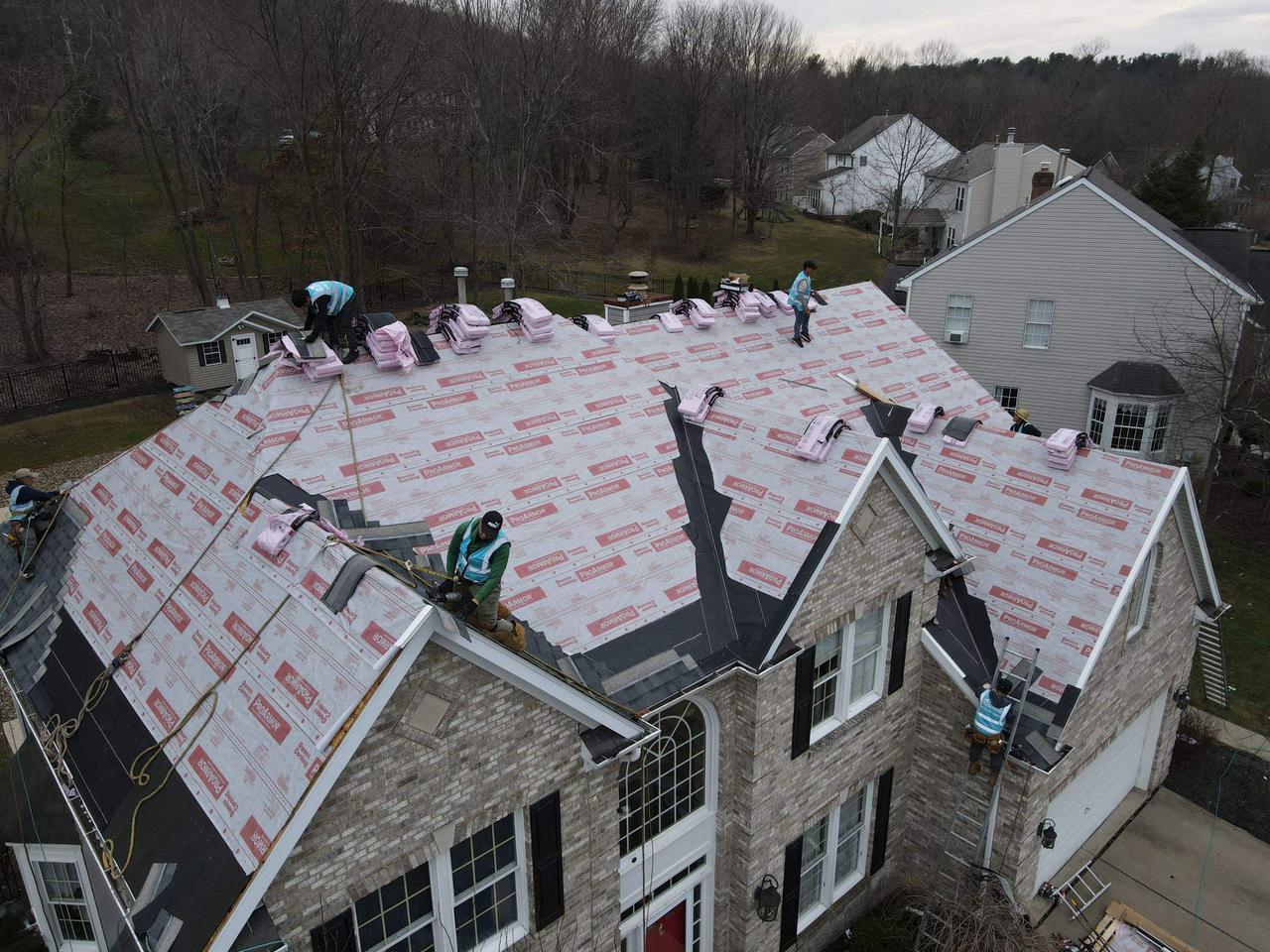 workers on the roof