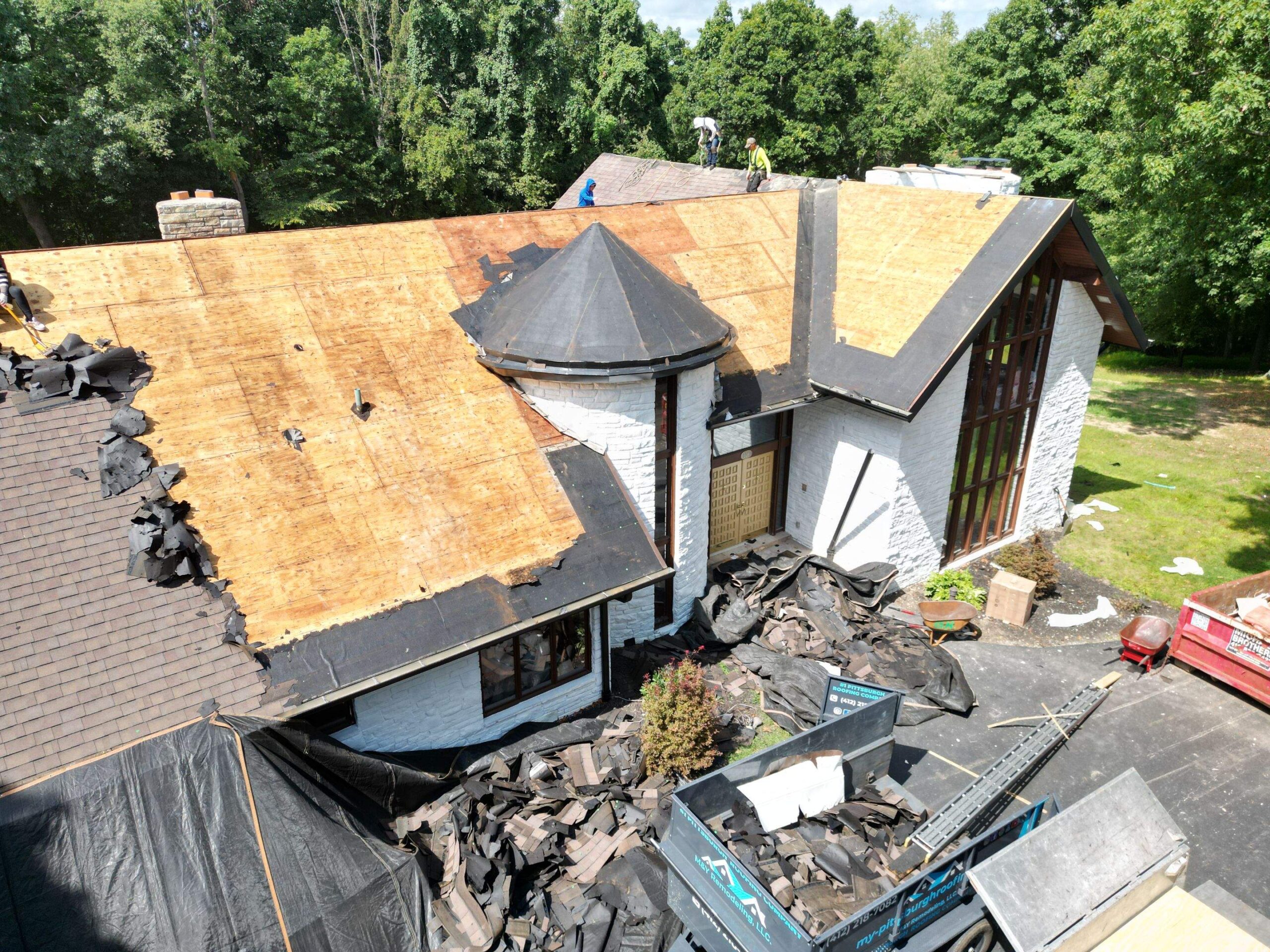 removing the roof from the roof