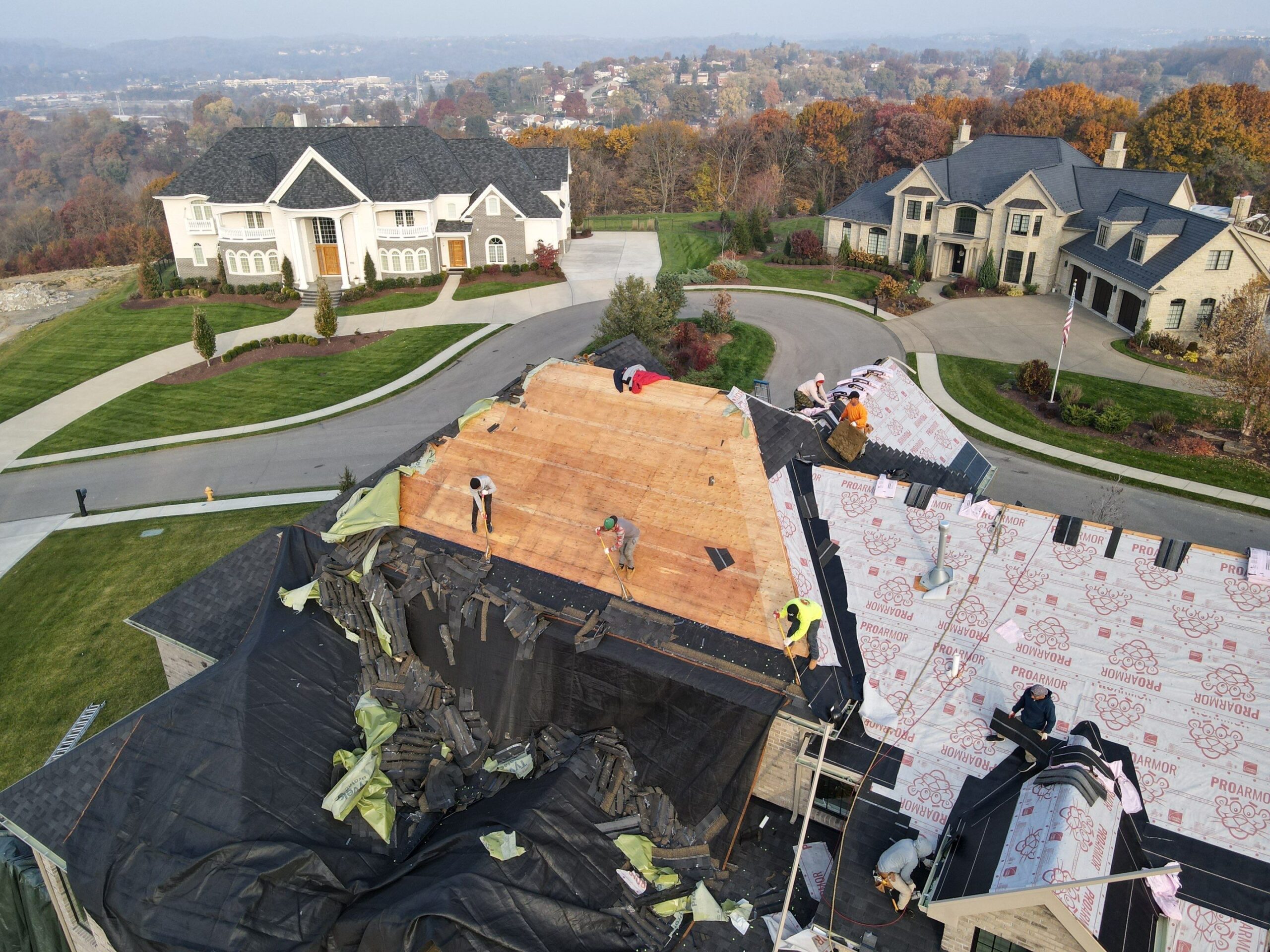 workers on the roof