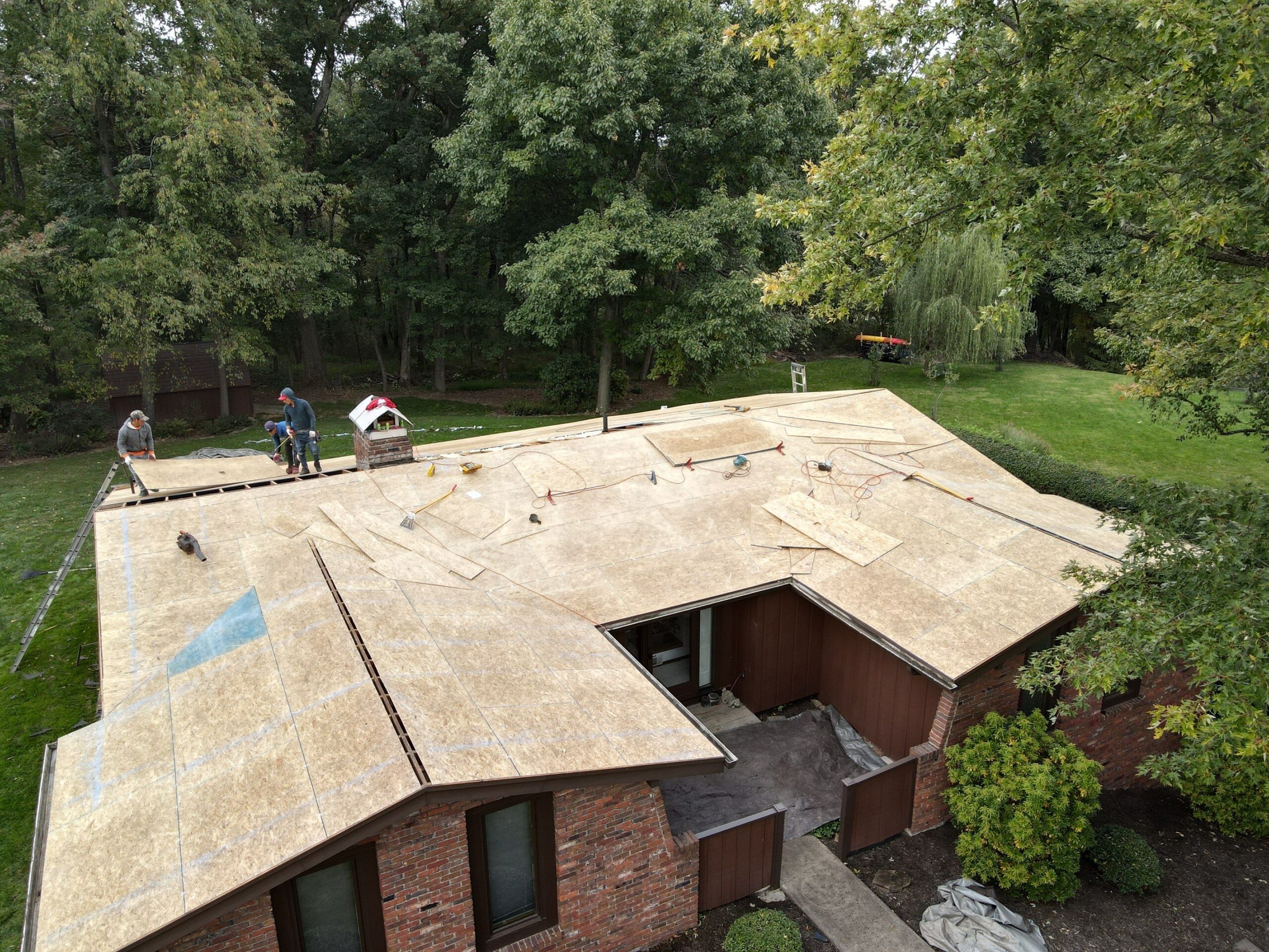 workers on the roof