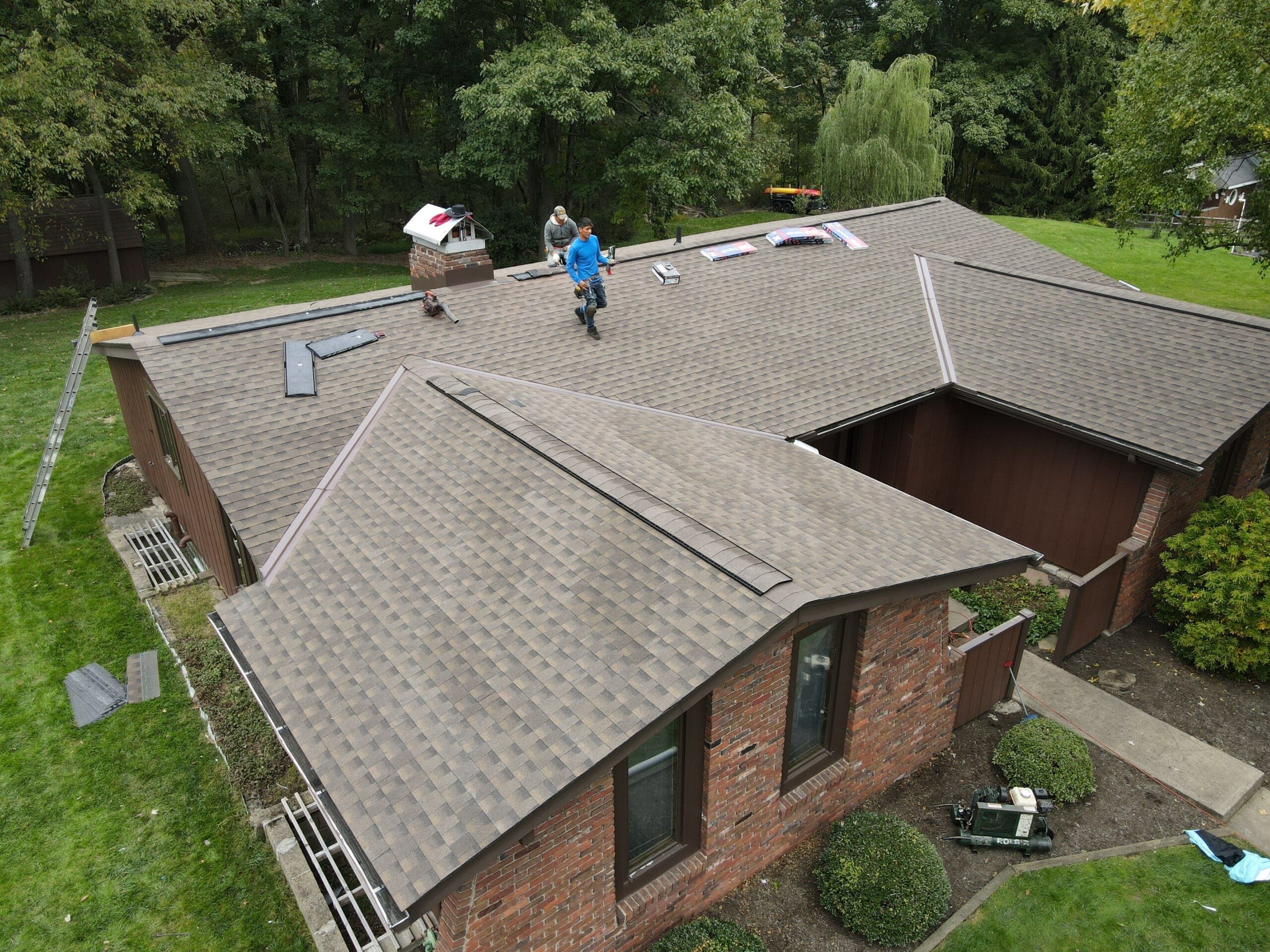 workers on the roof