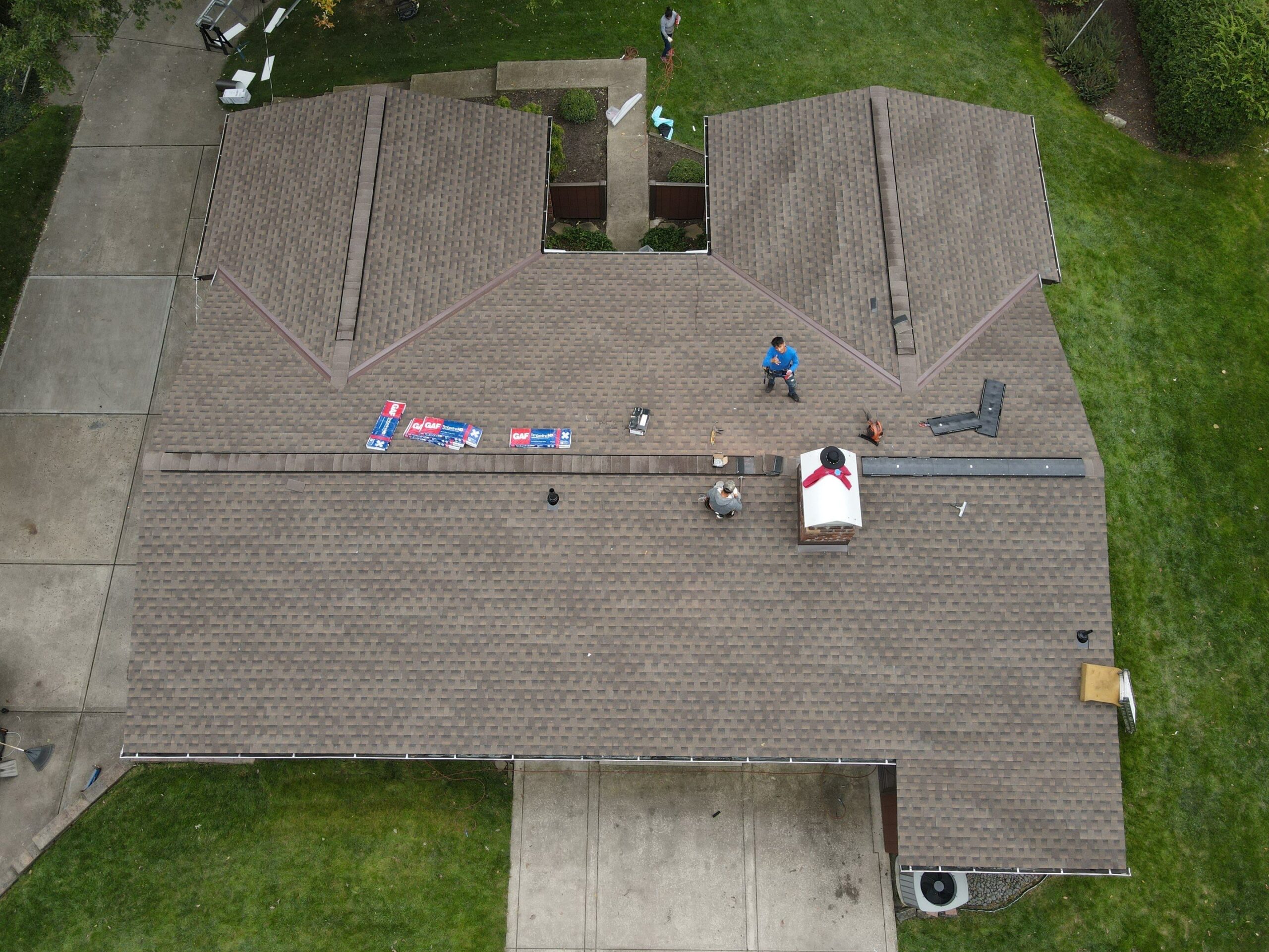 workers on the roof