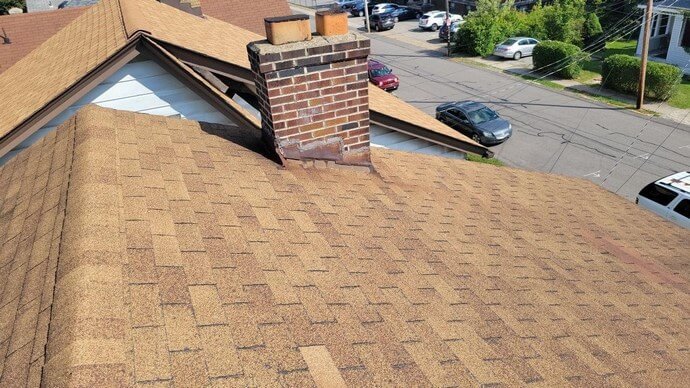 Shingles on the roof