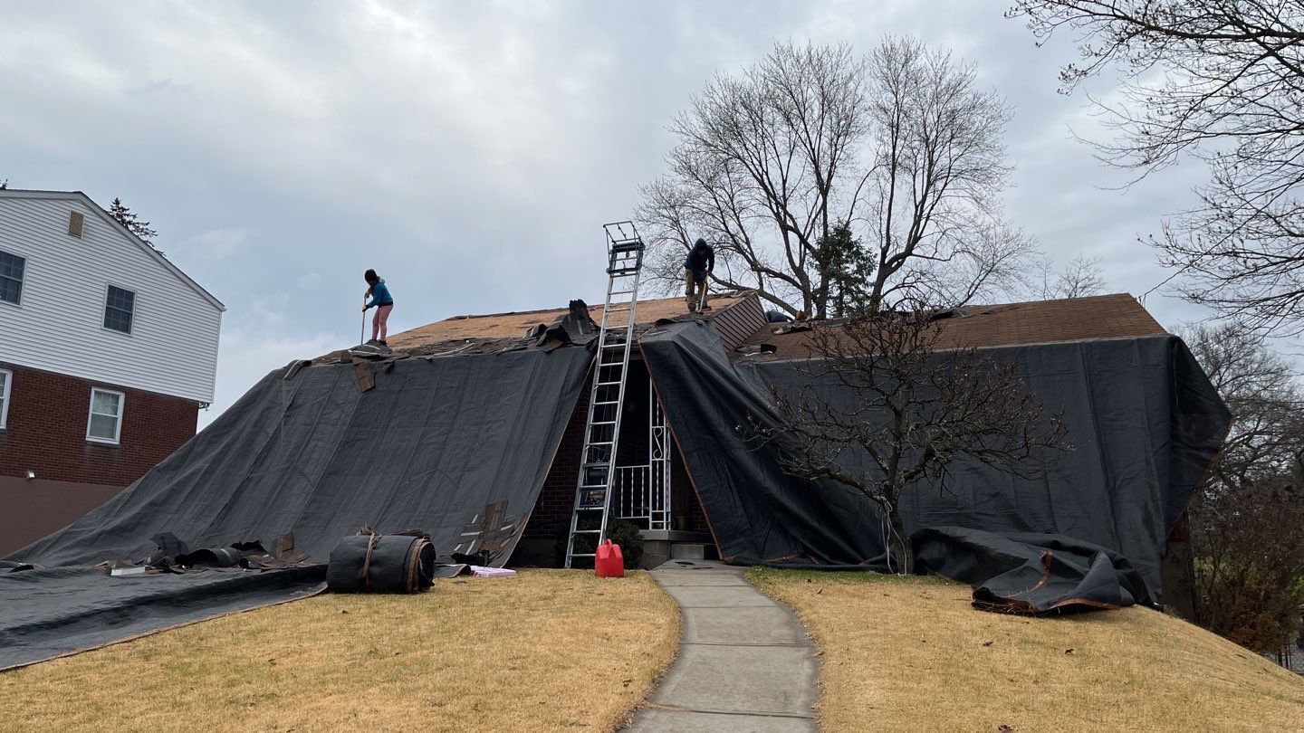 workers on the roof