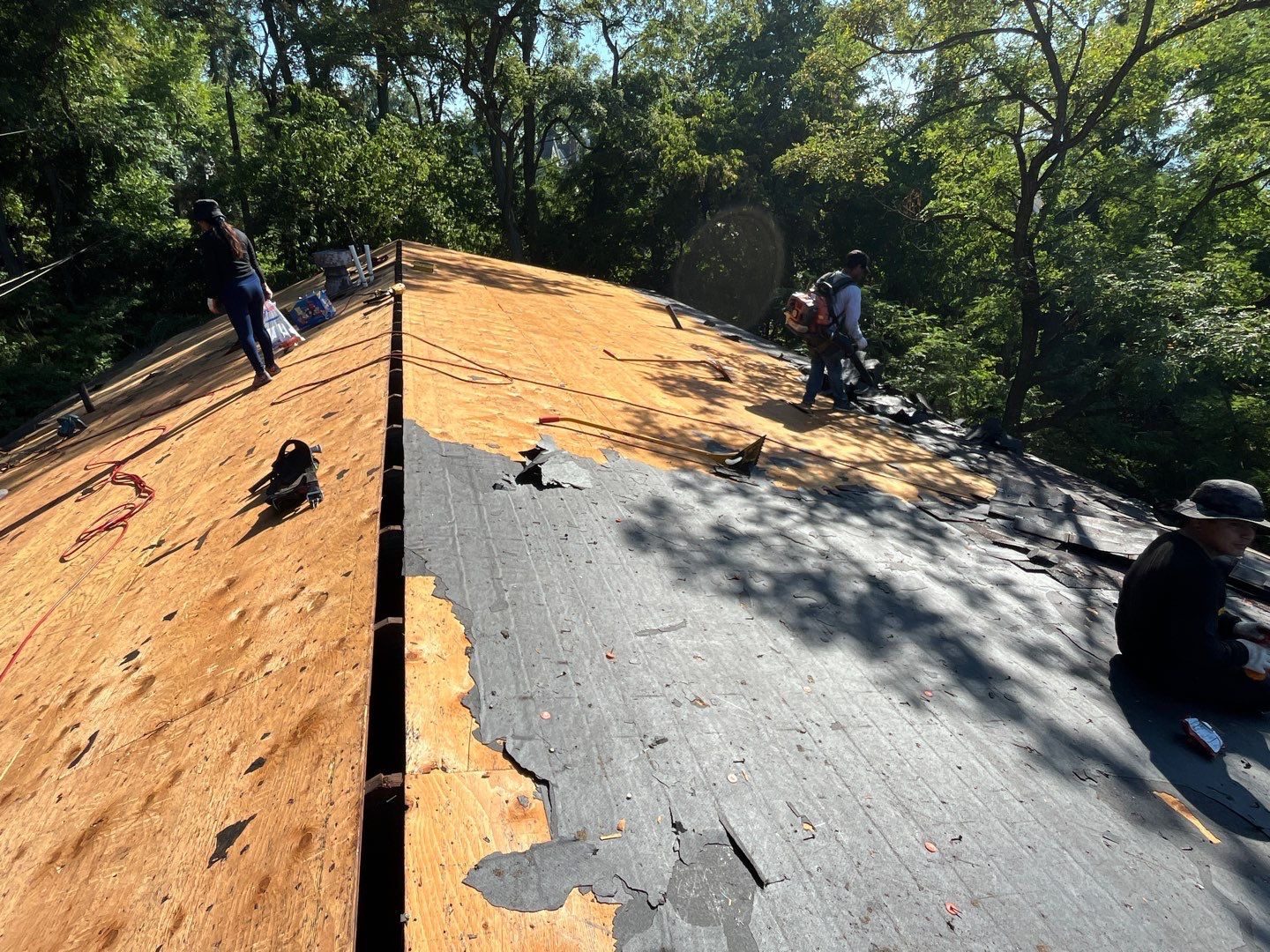 removing the roof from the roof