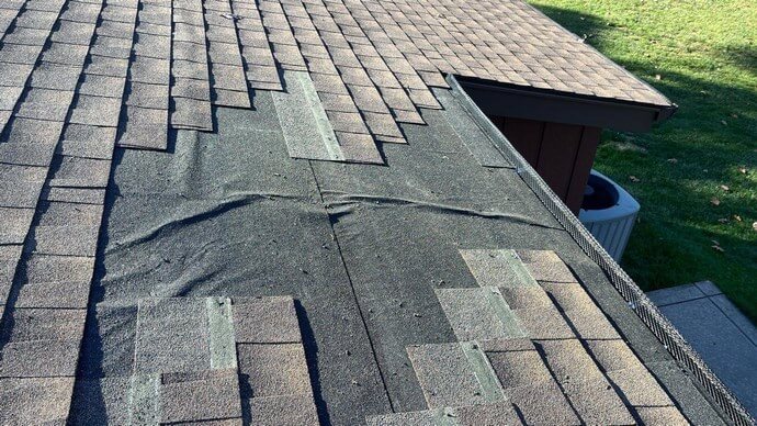 Lost roof shingles