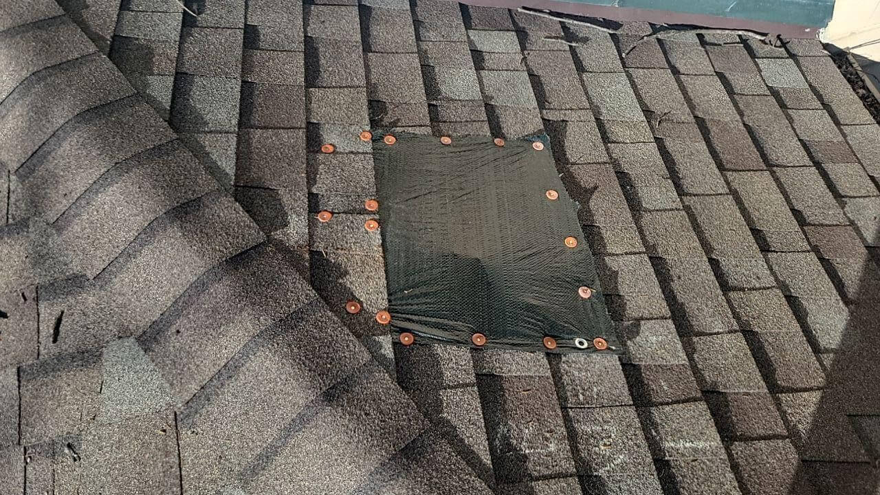 Temporary roof leak fix