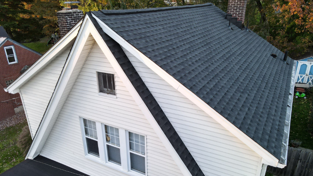 nice roof with black shingle materials
